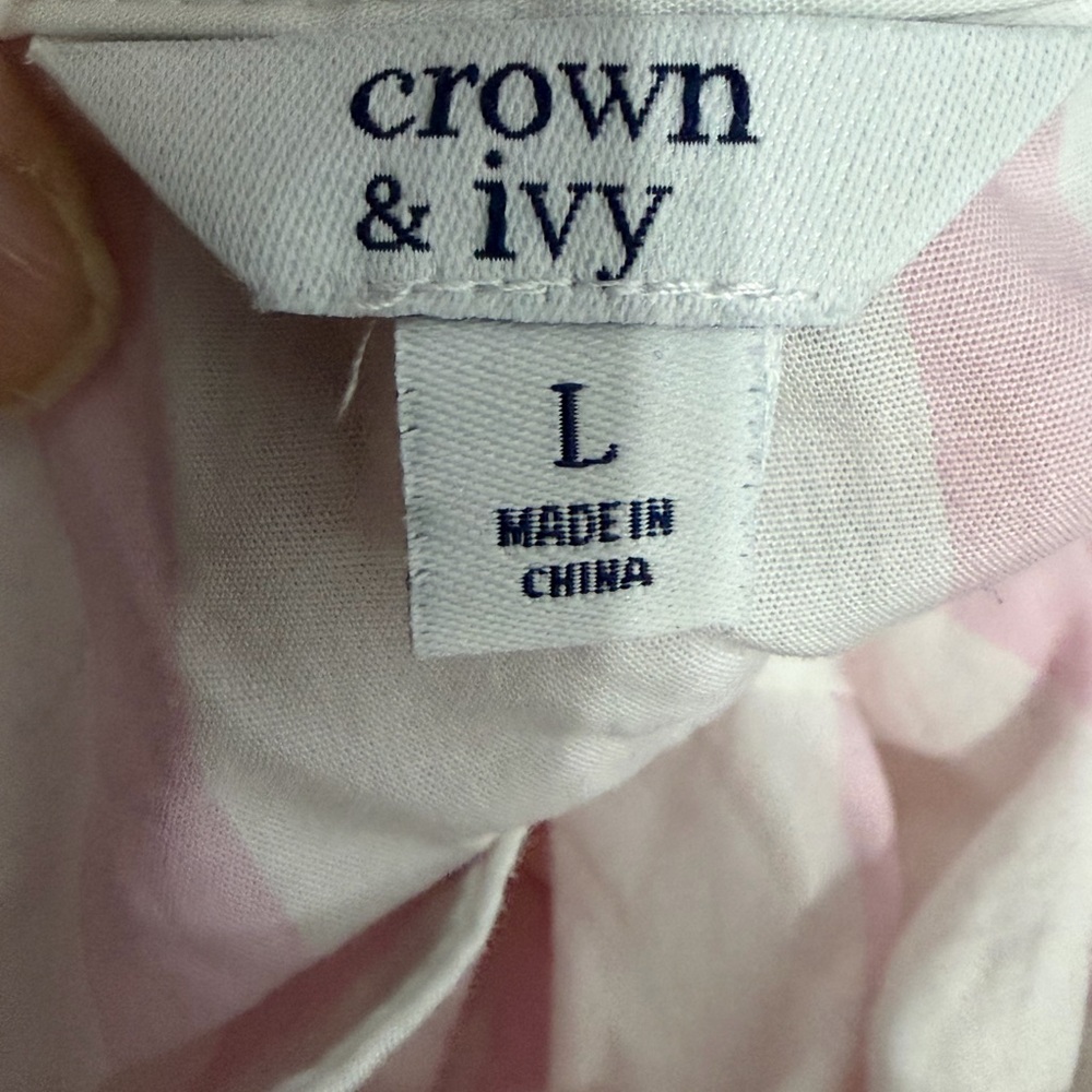 crown & ivy White and Light Pink Striped Maxi Dress - Picture 3 of 6